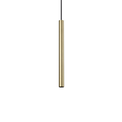 Ideal Lux Ultrathin Round 40Cm Led Slim Pendant Ceiling Light Satin Brass 3000K from B&Q
