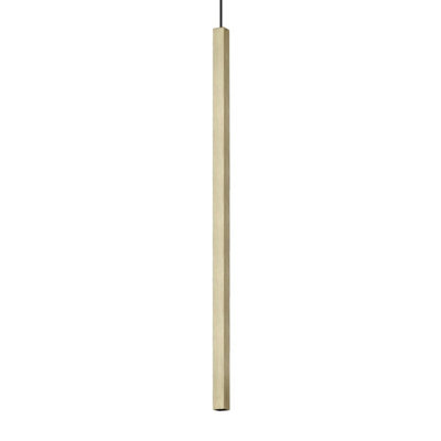 Ideal Lux Ultrathin Square 100Cm Tall Led Slim Pendant Ceiling Light Satin Brass 3000K from B&Q
