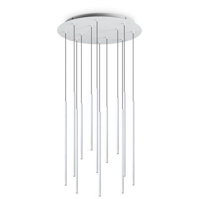 Ideal Lux Filo Led 12 Light Cluster Pendant Ceiling Light White 2700K from B&Q