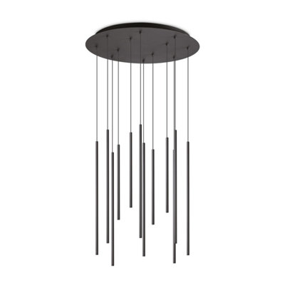 Ideal Lux Filo Led 12 Light Cluster Pendant Ceiling Light Black 2700K from B&Q