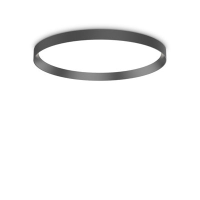 Ideal Lux Fly 60Cm Led Flush Ceiling Light Black 2700K Ip40 from B&Q