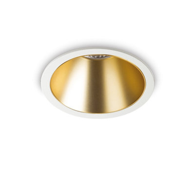 Ideal Lux Game 12Cm Led Recessed Downlight White Gold 2700K from B&Q