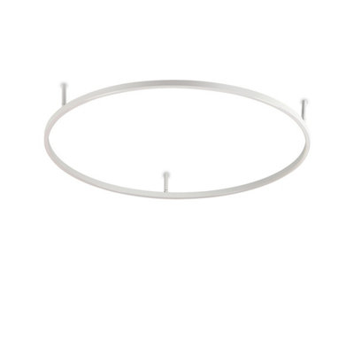 Ideal Lux Oracle Slim 90Cm Non Dim 4000K Round Integrated Led Semi Flush Ceiling Light White from B&Q