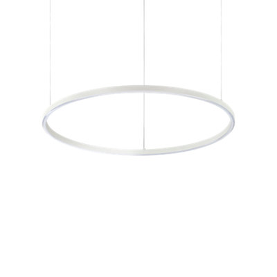 Ideal Lux Oracle Slim 70Cm Non Dim 2700K Round Integrated Led Pendant Ceiling Light White from B&Q