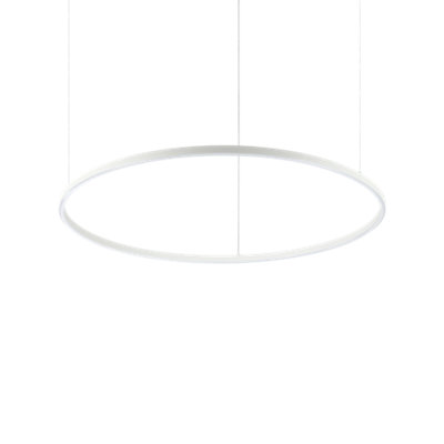 Ideal Lux Oracle Slim 90Cm Non Dim 2700K Round Integrated Led Pendant Ceiling Light White from B&Q