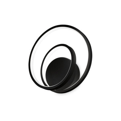 Ideal Lux Oz Integrated Led Wall Lamp Black 2700K from B&Q