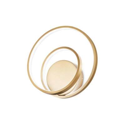 Ideal Lux Oz Integrated Led Wall Lamp Brass 2700K from B&Q