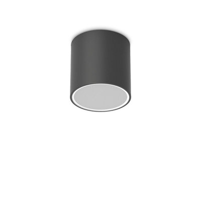 Ideal Lux Techo 15.3Cm Outdoor Surface Mounted Downlight Black Ip54 from B&Q