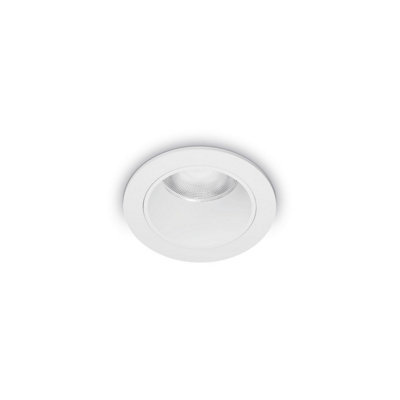Ideal Lux Quark 4.9Cm Led Recessed Downlight White 3000K from B&Q