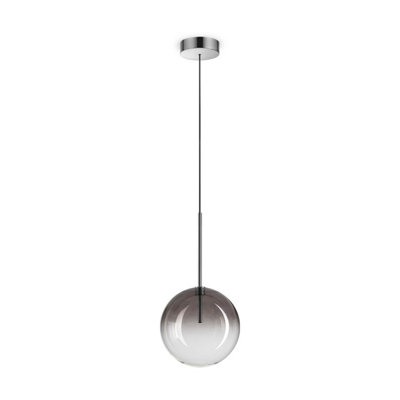 Ideal Lux Equinoxe 20Cm Globe Pendant Ceiling Light Smoke Grey from B&Q