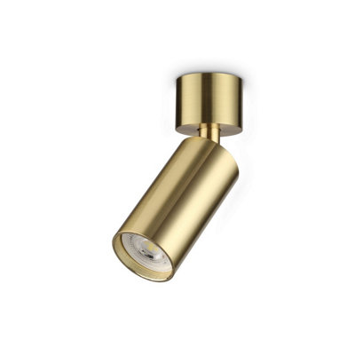 Luminosa Lighting Luminosa Dynamite Single Spotlight Brass 1X Gu10 from B&Q
