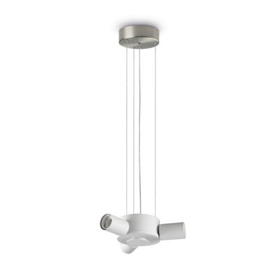 Luminosa Lighting Luminosa Set Up Multi Arm Pendant Ceiling Light Nickel 3X E27 from B&Q