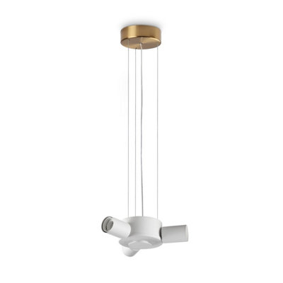 Luminosa Lighting Luminosa Set Up Multi Arm Pendant Ceiling Light Brass 3X E27 from B&Q