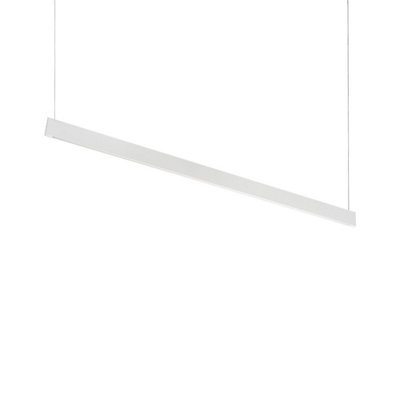 Ideal Lux Steel Wide Led Bar Pendant Ceiling Light White 3000K from B&Q