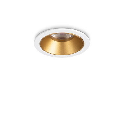 Ideal Lux Game 5.8Cm Led Recessed Downlight White Gold 3000K from B&Q