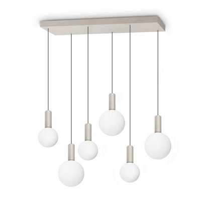 Luminosa Lighting Luminosa Odeon Bar Pendant Ceiling Light White 6X Led 5500Lm 3000K from B&Q