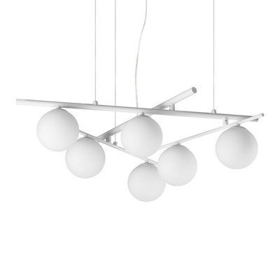 Luminosa Lighting Luminosa Atlas Globe Pendant Ceiling Light White 6X G9 from B&Q