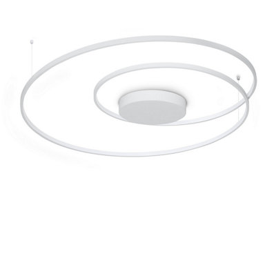 Luminosa Lighting Luminosa Oz Integrated Led Semi Flush Ceiling Light White 8300Lm 3000K from B&Q
