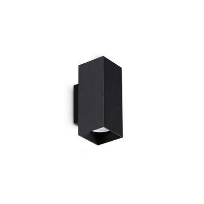 Luminosa Lighting Luminosa Look Square Up & Down Wall Lamp Black 2X Gu10 from B&Q