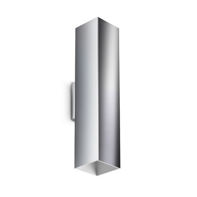 Luminosa Lighting Luminosa Look 30Cm Square Up & Down Wall Lamp Chrome 2X Gu10 from B&Q