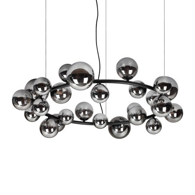 Netlighting Unisex Grey Perlage Globe Pendant Ceiling Light Smoke 25X G9 In Size 25 - Image 4