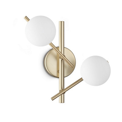Ideal Lux Lighting Atlas Wall Light Gold - Gold - Image 3