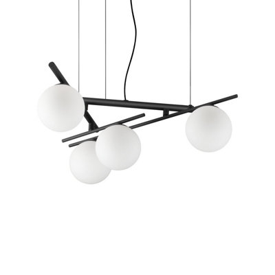 Luminosa Lighting Luminosa Atlas Globe Pendant Ceiling Light Black 4X G9 from B&Q