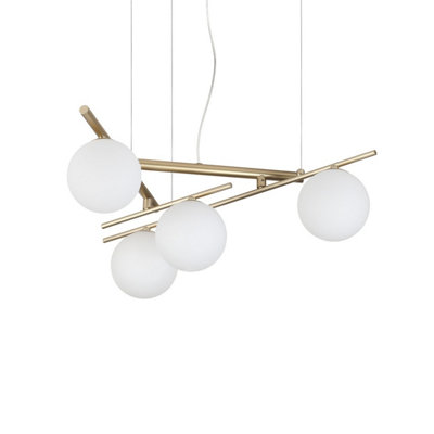 Luminosa Lighting Luminosa Atlas Globe Pendant Ceiling Light Gold 4X G9 from B&Q