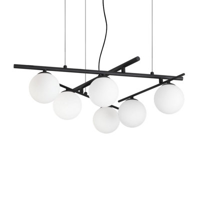 Luminosa Lighting Luminosa Atlas Globe Pendant Ceiling Light Black 6X G9 from B&Q