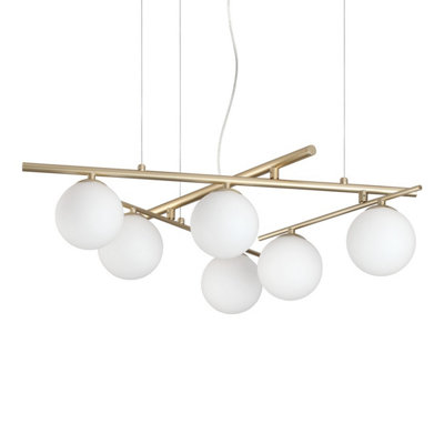 Atlas Globe Pendant Ceiling Light Gold 6x G9 - Image 4
