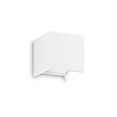 Luminosa Lighting Luminosa Atom 10Cm Outdoor Up Down Wall Lamp White 2X Led 1200Lm 4000K Ip54 from B&Q