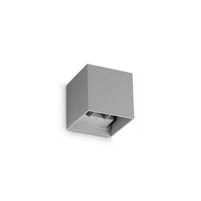 Luminosa Lighting Luminosa Atom 10Cm Outdoor Up Down Wall Lamp Grey 2X Led 1200Lm 4000K Ip54 from B&Q