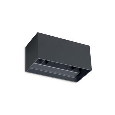Luminosa Lighting Luminosa Atom 20Cm Outdoor Up Down Wall Lamp Anthracite 4X Led 2400Lm 4000K Ip54 from B&Q