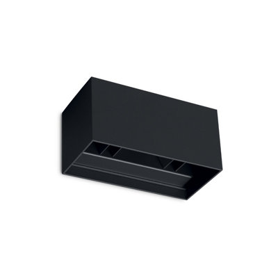 Luminosa Lighting Luminosa Atom 20Cm Outdoor Up Down Wall Lamp Black 4X Led 2400Lm 4000K Ip54 from B&Q