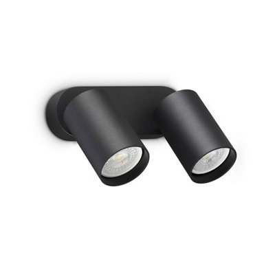 B&Q -  Luminosa Dynamite Twin Ceiling Spotlight Black 2X Gu10