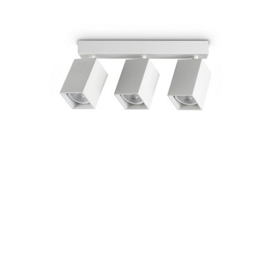 Luminosa Lighting Luminosa Dynamite Square Ceiling Spotlight Bar White 3X Gu10 from B&Q