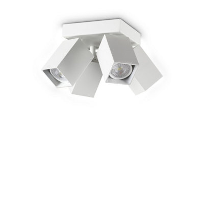 Luminosa Lighting Luminosa Dynamite Square Ceiling Spotlight Clusters White 4X Gu10 from B&Q