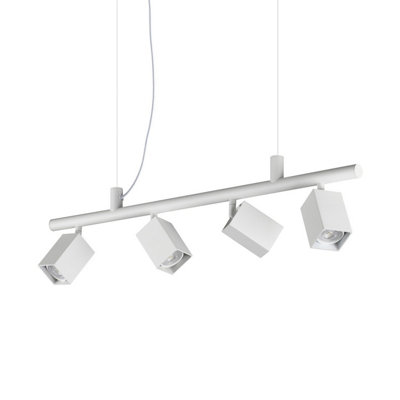 Dynamite Square Bar Pendant Ceiling Light White 4x GU10 - Image 4