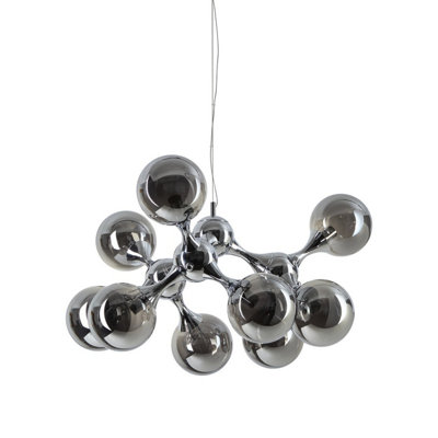 Luminosa Lighting Luminosa Nodi Multi Arm Pendant Ceiling Light Chrome 9X E14 from B&Q