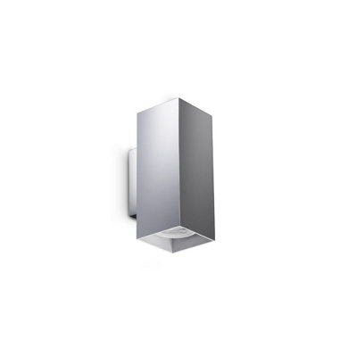 Luminosa Lighting Luminosa Look 15Cm Square Up & Down Wall Lamp Chrome 2X Gu10 from B&Q