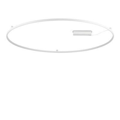 Luminosa Lighting Luminosa Oracle Slim 150Cm Non Dim 3000K Round Integrated Led Semi Flush Ceiling Light White 9300Lm from B&Q