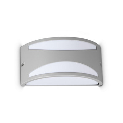 Luminosa Lighting Luminosa Rex Outdoor Flush Wall Lamp Grey 1X E27 Ip44 from B&Q