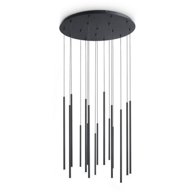 Luminosa Lighting Luminosa Look Cluster Pendant Ceiling Light Black 16X Led 3100Lm 3000K from B&Q