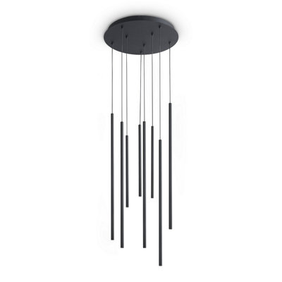 Luminosa Lighting Luminosa Look Cluster Pendant Ceiling Light Black 8X Led 1550Lm 3000K from B&Q