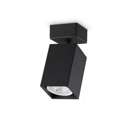 Luminosa Lighting Luminosa Dynamite Square Single Spotlight Black 1X Gu10 from B&Q
