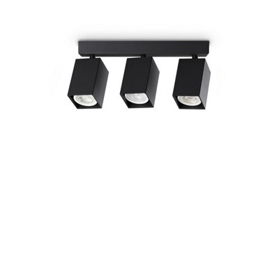 Luminosa Lighting Luminosa Dynamite Square Ceiling Spotlight Bar Black 3X Gu10 from B&Q