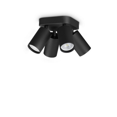 Luminosa Lighting Luminosa Dynamite Ceiling Spotlight Clusters Black 4X Gu10 from B&Q