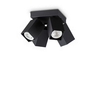 Luminosa Lighting Luminosa Dynamite Square Ceiling Spotlight Clusters Black 4X Gu10 from B&Q