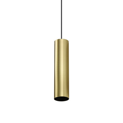 Luminosa Lighting Luminosa Look 25Cm Slim Pendant Ceiling Light Brass 1X Gu10 from B&Q