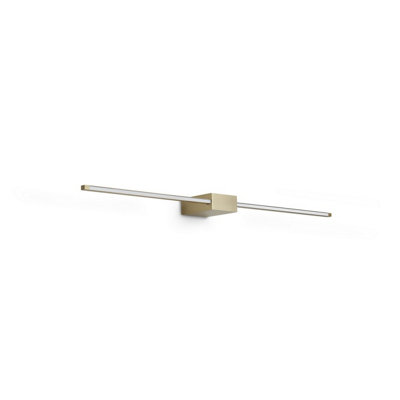 Luminosa Lighting Luminosa Essence Integrated Led Wall Lamp Brass 1250Lm 3000K from B&Q